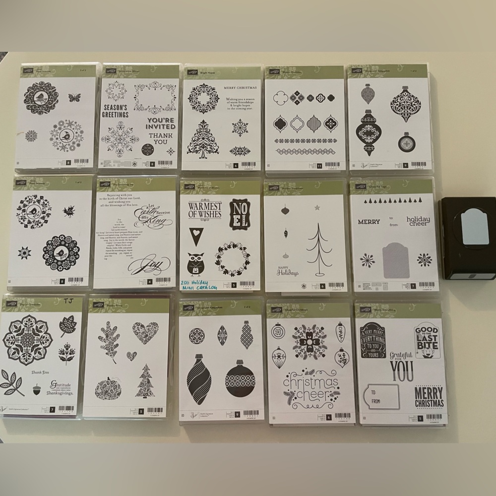 Stampin' Up! Christmas and Holiday Stamp Sets with tag punch